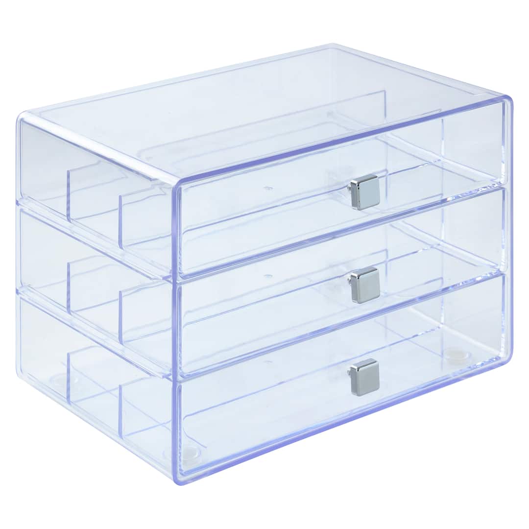 Tour de rangement plastique avec roulettes Modulo XL 3 tiroirs Tour de rangement plastique avec roulettes Modulo XL 3 tiroirs